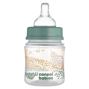 CANPOL BABIES Antikoliková fľaša EasyStart MOUNTAIS zelená 120 ml