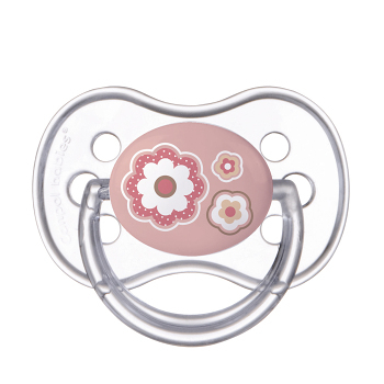 CANPOL BABIES Cumlík silikónový symetrický NEWBORN BABY 6-18m ružový