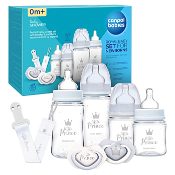 CANPOL BABIES Darčeková sada pre novorodencov Royal Baby modrá (Dojčenské fľaše)
