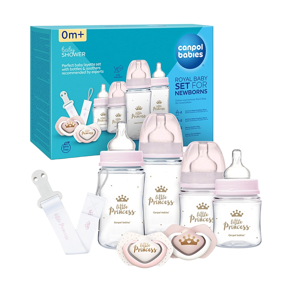 CANPOL BABIES Darčeková sada pre novorodencov ROYAL BABY ružová