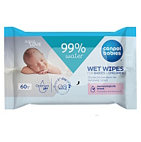 CANPOL BABIES Detské vlhčené obrúsky 99% vody 60 kusov