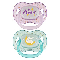 CANPOL BABIES Nightglow cumlík svietiaci silikónový 6-18m dievča 2kusy