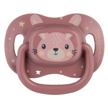 CANPOL BABIES Cumlík symetrický CUTE ANIMALS 0-6m ružový 1 kus