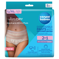 CANPOL BABIES Jednorazové popôrodné nohavičky 2v1 L/XL 5 kusov