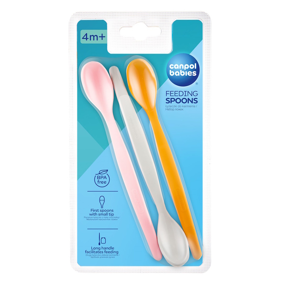 CANPOL BABIES Jedálenská súprava lyžičky pre prvé kŕmenie Dievča 3 ks