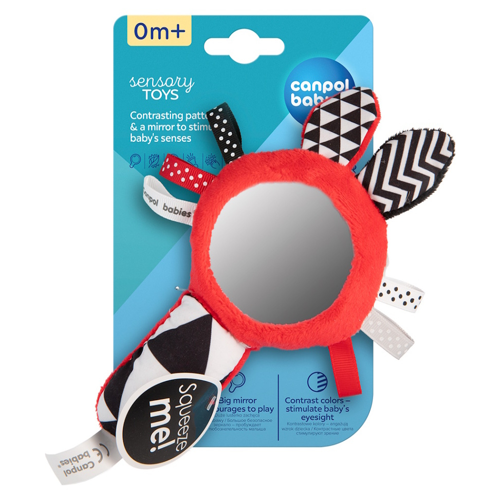 CANPOL BABIES Kontrastná pískacia činka so zrkadielkom SENSORY kúpite na Mojalekaren.sk