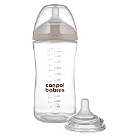 CANPOL BABIES Fľaša antikoliková natural shape 3m+ 260 ml