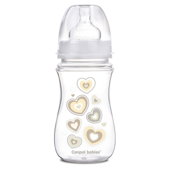 CANPOL BABIES Fľaša sa širokým hrdlom NEWBORN BABY bežová 240 ml
