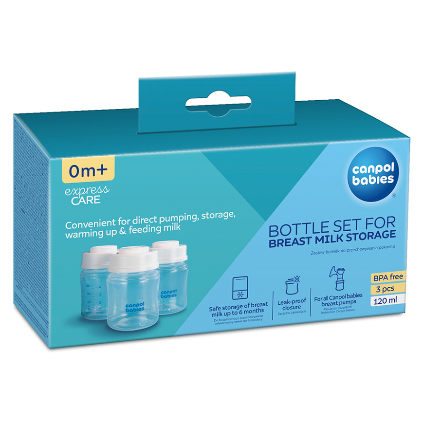 Canpol babies Bottle Set fľaša na uchovanie materského mlieka 0 m+ 3x120 ml kúpite na Mojalekaren.sk