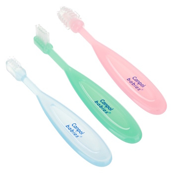 CANPOL BABIES Sada zubných kefiek (Pomôcky na čistenie prvých zúbkov) - Manuálny
