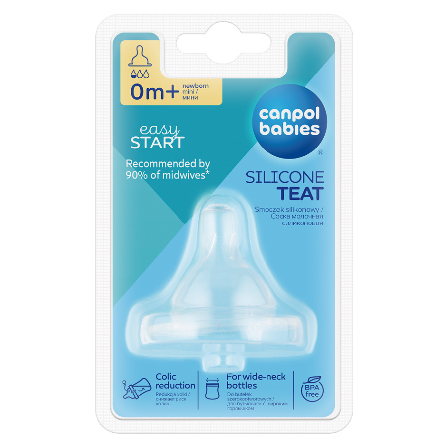 CANPOL BABIES Cumlík 0-mini silikónový balónik široký 1 ks