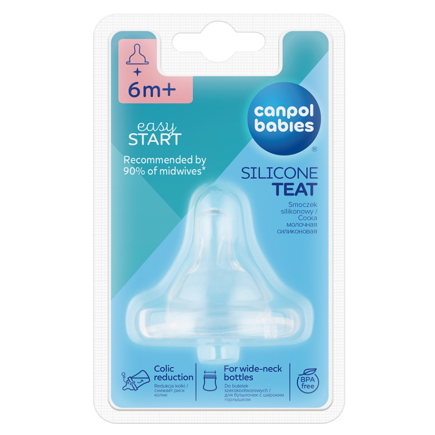 Canpol babies silikon cumeľ čerešnička široká 1ks 1 pomalá 21/720