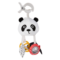 CANPOL BABIES BabiesBoo senzorická závesná cestovná hračka panda s klipom