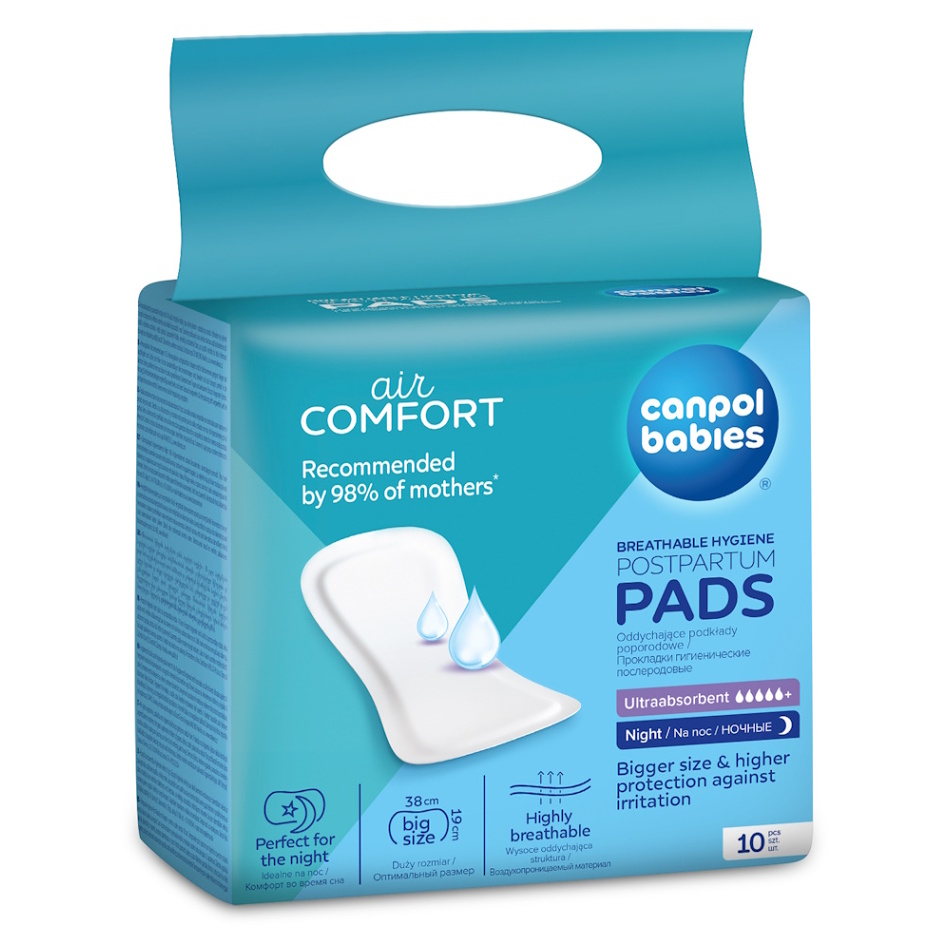 CANPOL BABIES Vysoko absorpčné tvarované vložky po pôrode 10 ks kúpite na Mojalekaren.sk