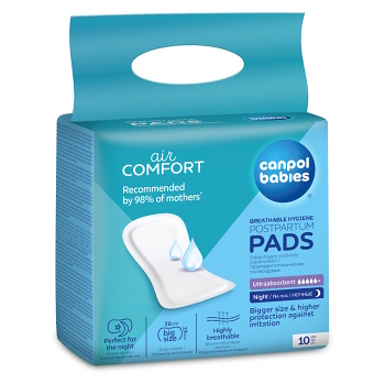 CANPOL BABIES Vysoko absorpčné tvarované vložky po pôrode 10 ks (Vložky po pôrode) - Absorpčné, Pôrodnícke