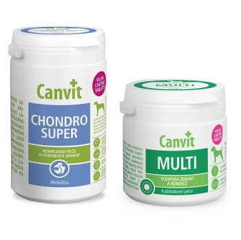 CANVIT Chondro Super 230 g + Multi pre psov 100 g