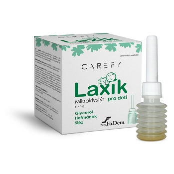 CAREFY Laxík mikroklystír pre deti 6 x 3 g (Prostriedky na zápchu)
