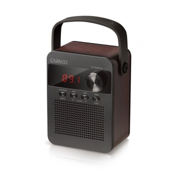 CARNEO F90 FM rádio a bluetooth reproduktor v čierno drevenom prevedení