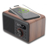 CARNEO W100 Rádio DAB+, FM, BT, Wireless charging, wood