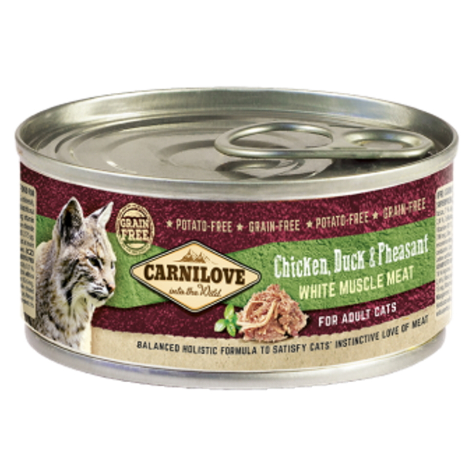 CARNILOVE Cat chicken duck & pheasant konzerva pre mačky 100 g