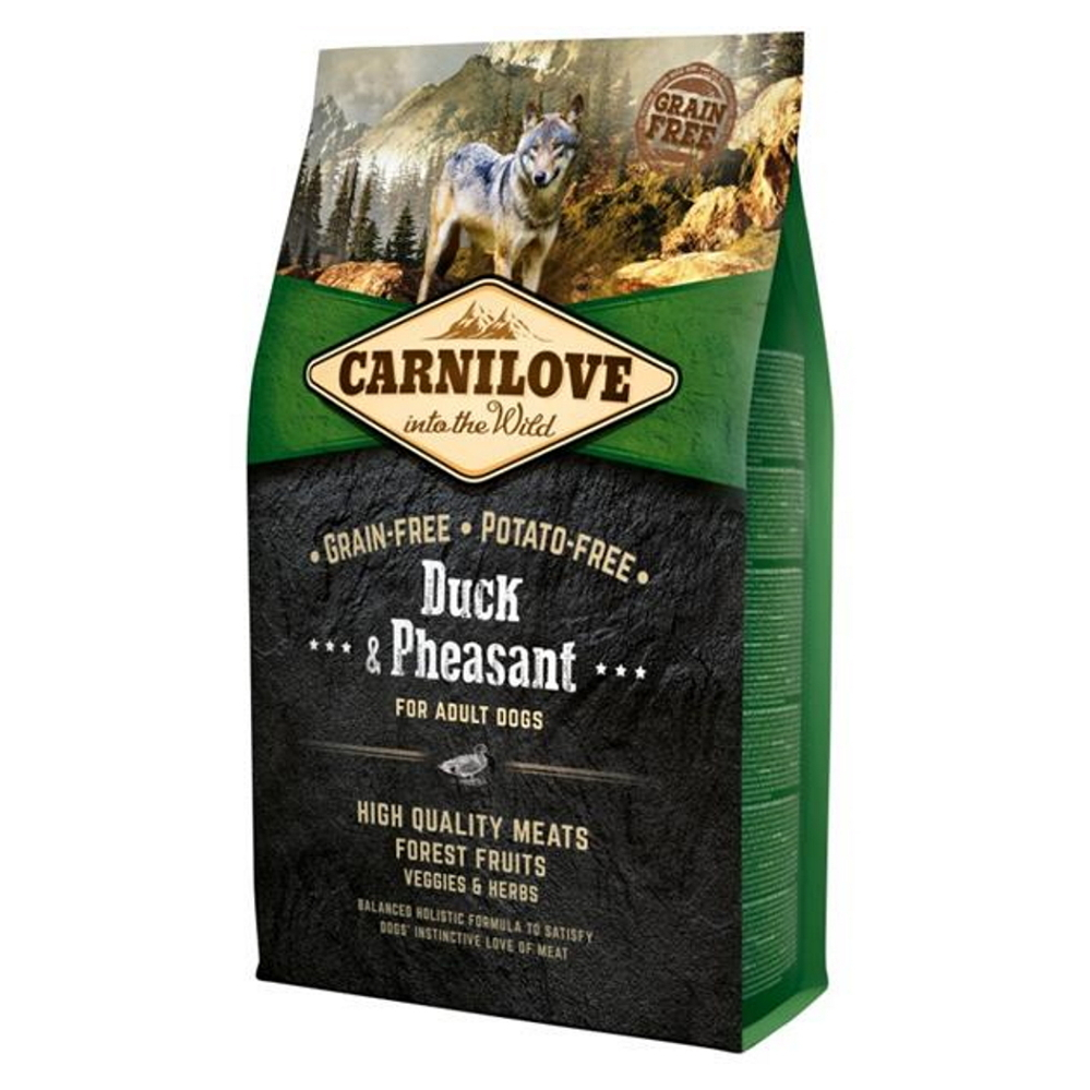 E-shop CARNILOVE Adult Duck & Pheasant granuly pre psov 1 ks, Hmotnosť balenia: 4 kg