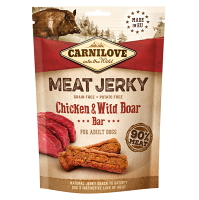 CARNILOVE Meat Jerky pre psov Chicken & Wild Boar Bar 100 g