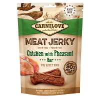 CARNILOVE Meat Jerky pre psov Chicken with Pheasant Bar 100 g