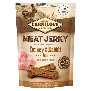 CARNILOVE Meat Jerky pre psov Turkey & Rabbit Bar 100 g