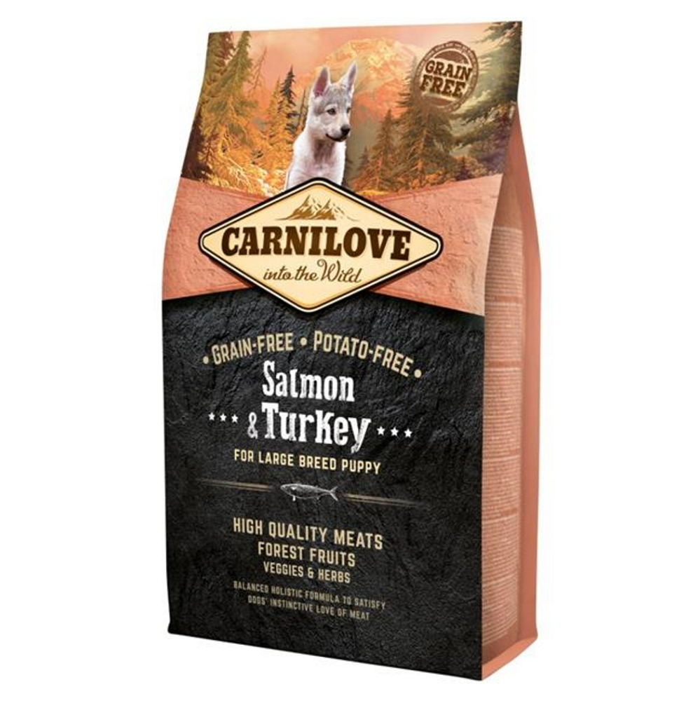 E-shop CARNILOVE Salmon & Turkey granuly pre šteňatá veľkých plemien 1 ks, Hmotnosť balenia: 12 kg