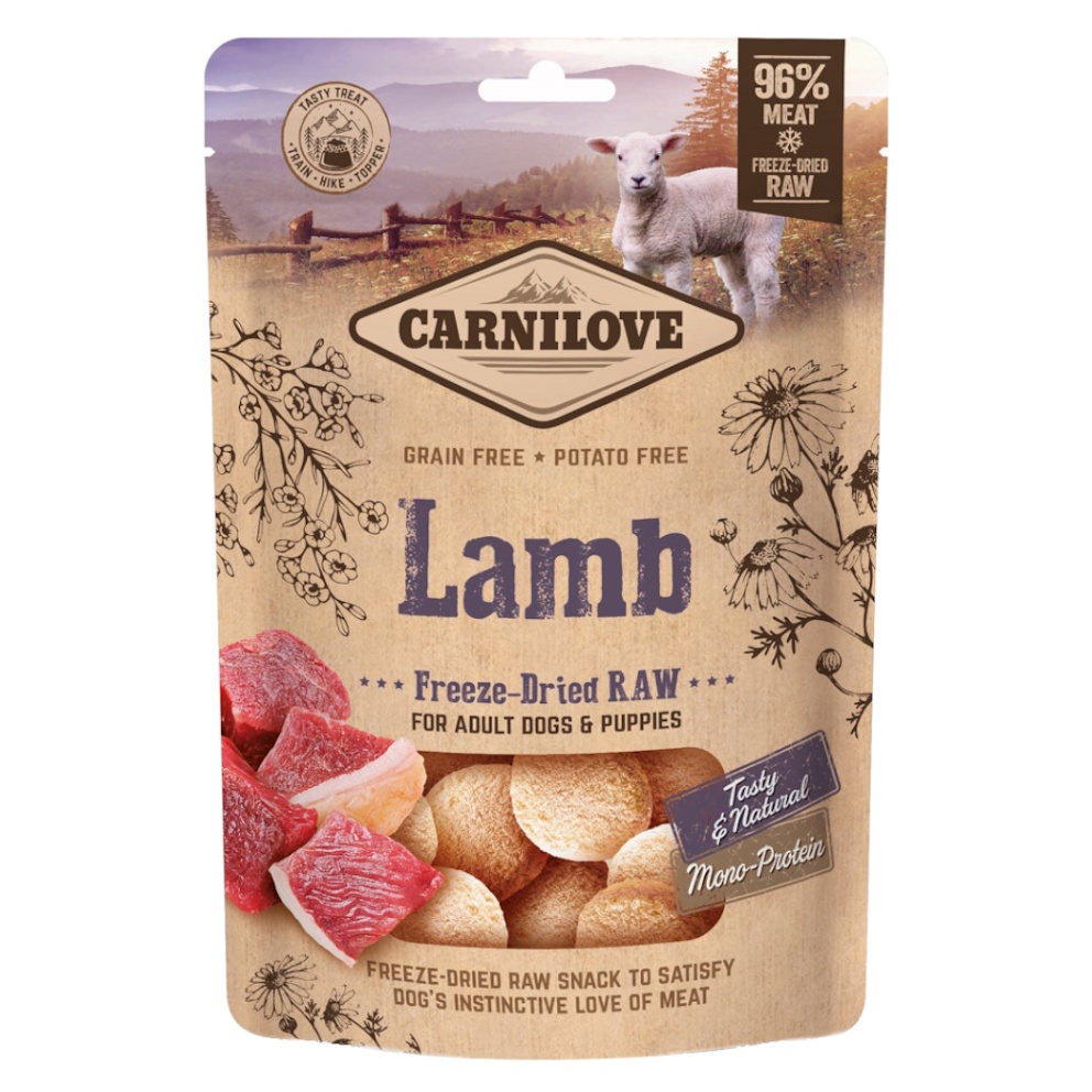 E-shop CARNILOVE Raw Freeze-Dried Snacks Lamb maškrty pre psov 60 g