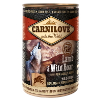 CARNILOVE Dog lamb & wild boar grain free pre psov 400 g