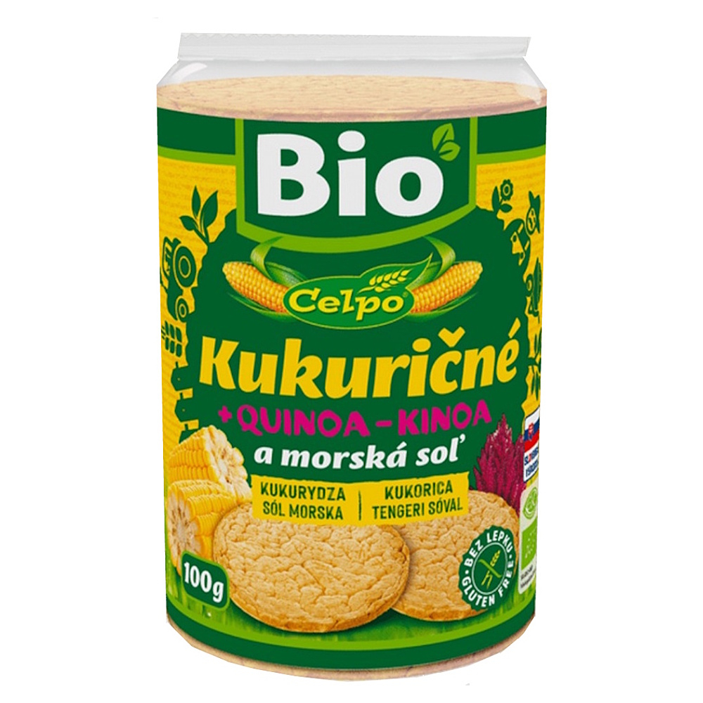 E-shop CELPO Kukuričné chlebíčky s quinoou a morskou soľou BIO 100 g