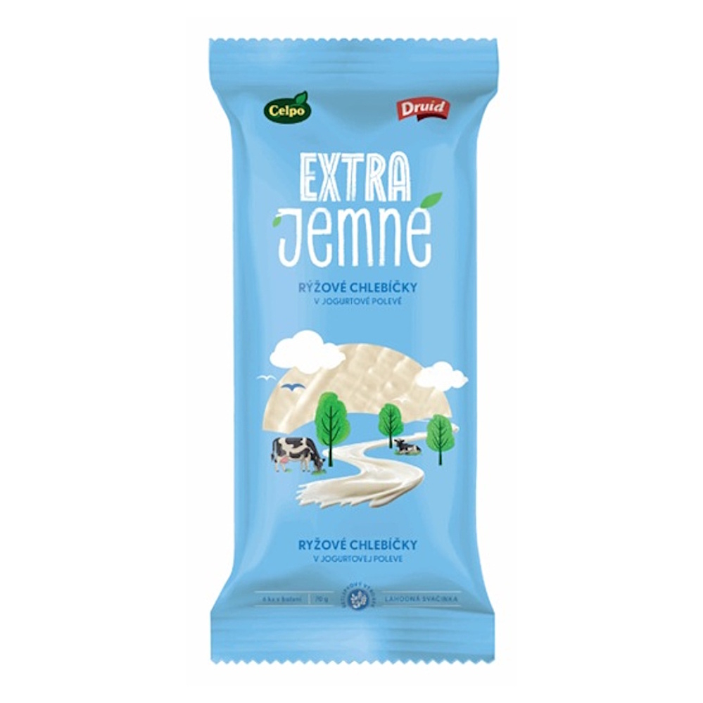 CELPO Extra jemné ryžové chlebíčky s jogurtovou polevou 70 g