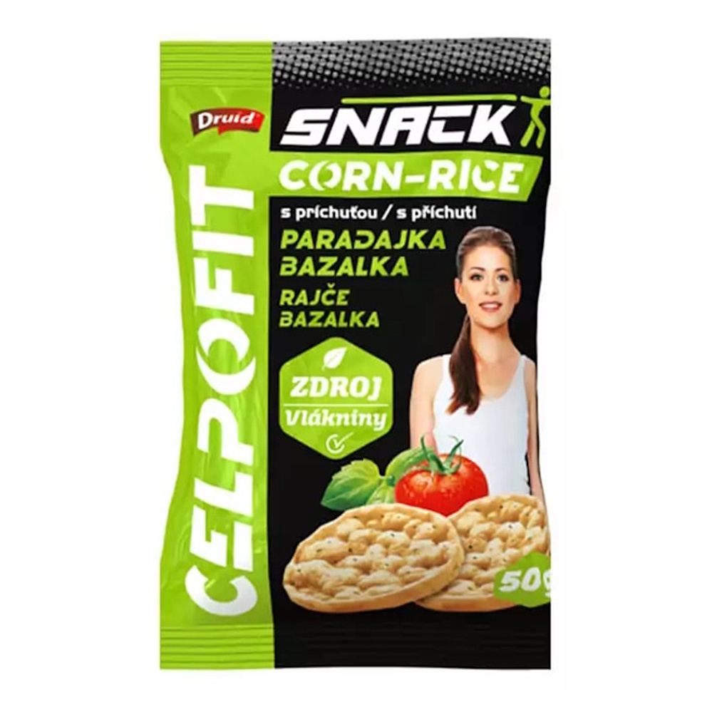 CELPO Fit snack kukurično ryžový s príchuťou paradajka bazalka 50 g