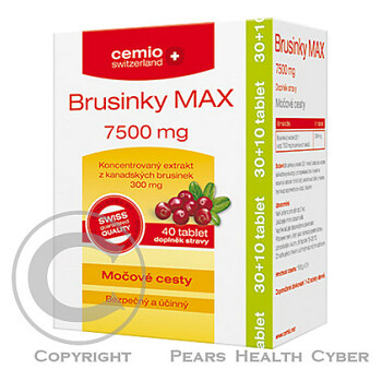 CEMIO Brusnice max 7500 mg 30 + 10 tabliet ZADARMO