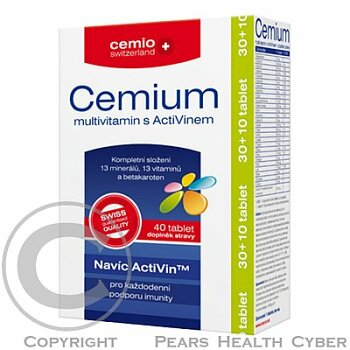 CEMIO Cemium multivitamín s activinom 30 + 10 tabliet ZADARMO