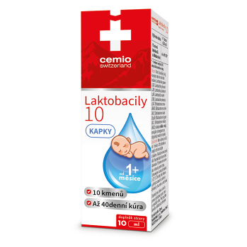 CEMIO Laktobacily 10 kvapky 10 ml (Probiotiká, laktobacily) - Viaczložkové