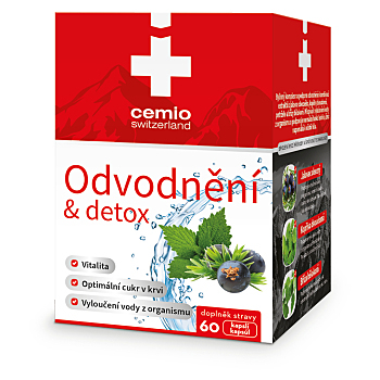 CEMIO Odvodnenie & detox 60 kapsúl (Detoxikácia obličiek) - Viaczložkové