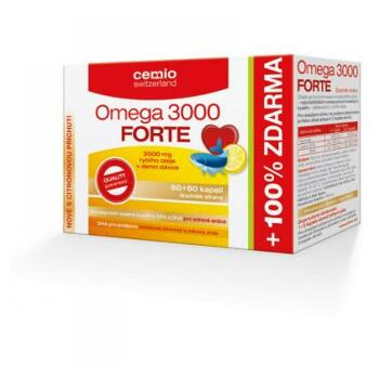 CEMIO Omega 3000 Forte s citrusom 60 tabliet + 60 ZADARMO