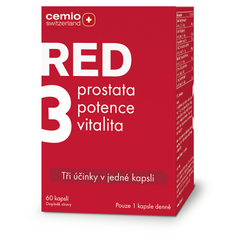 CEMIO RED3 Prostata, potencia, vitalita 60 kapsúl (Potencia, erekcia) - Viaczložkové, Bylinné