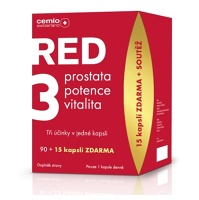 CEMIO RED3 Prostata, vitalita, potencia 90 + 15 DARČEKOVÉ balenie 2022
