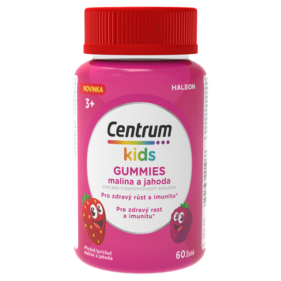Centrum Kids gummies Malina a jahoda želé cukríky na podporu imunitného systému 60 ks kúpite na Mojalekaren.sk