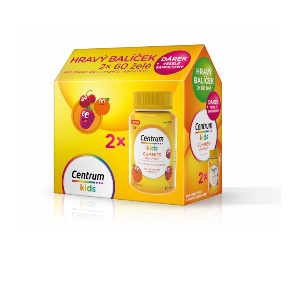 Centrum Kids gummies Multifruit želé cukríky na podporu imunitného systému pre deti 2x60 ks kúpite na Mojalekaren.sk