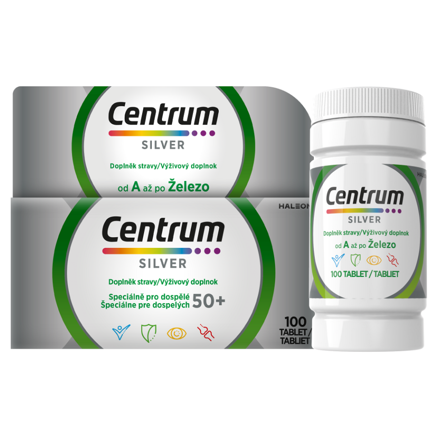 Centrum Silver multivitamín pre starších dospelých nad 50 rokov 100 tabliet kúpite na Mojalekaren.sk
