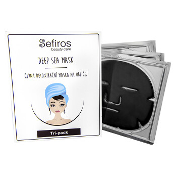 SEFIROS Čierna detoxikačná maska na tvár 3 ks