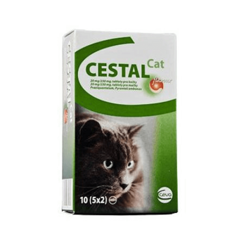 CESTAL flavour odčervovacie tablety pre mačky 10 tabliet