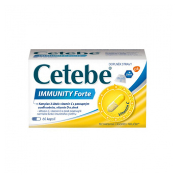 CETEBE Immunity forte 60 kapsúl (Vitamíny na imunitu) - Viaczložkové, Postupné uvoľňovanie - obrázok 2/2