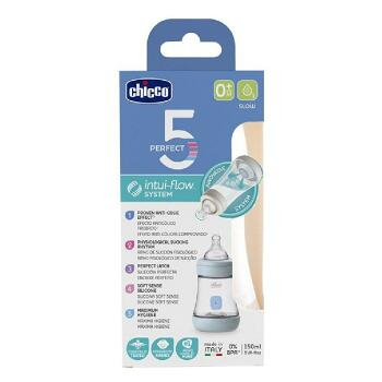 CHICCO Fľaša dojčenská Perfect 5 silikón Chlapec 150 ml