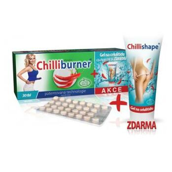 Chilliburner 30 tabliet + Gél celulitída Chillishape 200 ml