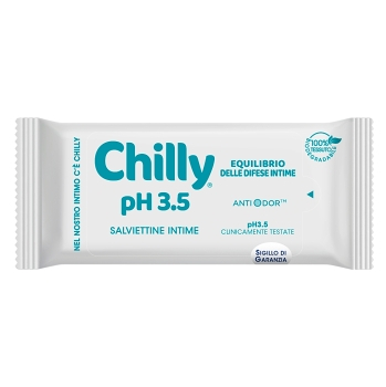 CHILLY Obrúsky pre intímnu hygienu pH 3,5 12 kusov (Vlhčené obrúsky) - Hygienické
